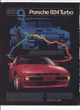1980 Porsche 924 Print Ad Automobile car 8.5&quot; x 11&quot; - £14.92 GBP