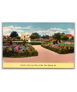 Audobon Park And Zoo New Orleans LA Louisiana UNP Linen Postcard N24 - £2.30 GBP
