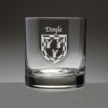 Doyle Irish Coat of Arms Tumbler Glasses - Set of 4 (Sand Etched) - £51.61 GBP