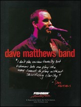 Dave Matthews Band 1999 Acoustic Guitar Pickups ad 8 x 11 advertisement - £3.04 GBP