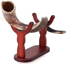 35&quot;-39&quot; Kudu Horn Shofar From Israel With Decorated Stand By Halelluyah - £215.70 GBP