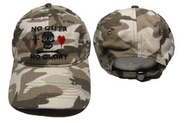 Pirate Jolly Roger No Guts No Glory Camo Camoflage Embroidered Cap Hat - £9.34 GBP