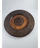Vtg Poland Wood Plate Folk Art Flower Cepelia Milenium Talerz Krakow 11-... - £19.54 GBP