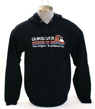 Quiksilver Black Signature Hoodie Hooded Sweatshirt Men&#39;s NEW - $69.99