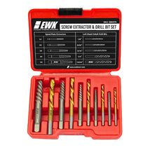 EWK 10 Pcs Screw Extractor Set with Left-Hand Drill Bit,, Damage Rust Sc... - £10.17 GBP
