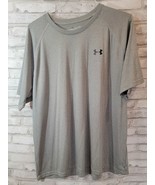 Under Armour 2XL Short Sleeve Stretch Loose Heat Gear Gray Shirt - $266.36 MXN