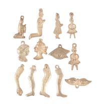 Antique Metal Doll Parts 13 Pieces with Holes For Hanging - £10.47 GBP