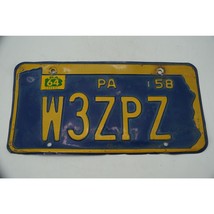 1958 Pennsylvania Amateur Ham Radio Operator W3ZPZ License Plate Expired - $54.44