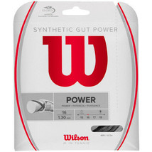 Wilson - WRZ945200 - Synthetic Gut Power 16 Tennis Raquet String - Black - £9.39 GBP