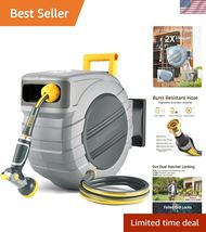 Lightweight Self-Winding Hose Reel with 9 Spray Nozzle Options for Versa... - $171.51