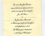 Jonathan Roosevelt &amp; Jae McKown Barlow Wedding Invitation &amp; Reception Ca... - £118.56 GBP