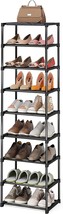 Tribesigns Shoe Rack, Stackable And Narrow Vertical Shoe Organizer For, Black - £27.17 GBP