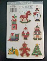 Butterick 3595 Pattern 12 Christmas Ornaments Soft Holiday Gifts OS Cut VTG - £3.04 GBP