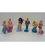 Vintage mattel barbie doll 6 figurine lot Macdonalds happy meal promo co... - $19.75