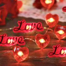 Led Copper Wire Light Love Red Lips Small Colored Lights Flashing Light Decorati - £9.42 GBP