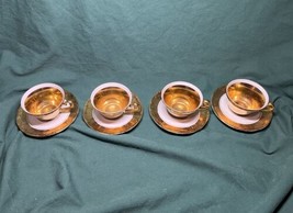 Vintage Coffee/Tea Cups &amp; Saucers Gold ST Bavaria Germany China Set of 4 (8 pcs) - $45.00