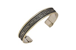 Tribal Indian Cuff Bracelet, Elegant Silver Bangle for Woman, Bohemian Jewelry - £17.54 GBP