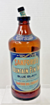 Antique 1 Quart Sanford&#39;s Fountain Pen Ink Blue Black Brown Glass Bottle... - $1,372.73 MXN