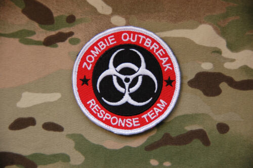 ZOMBIE OUTBREAK RESPONSE TEAM Tactical Biohazard Red Patch Undead Hook B... - $5.45