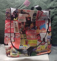 Coca Cola Canvas Tote Beach Bag Red White Stripe *AS IS* - £18.26 GBP