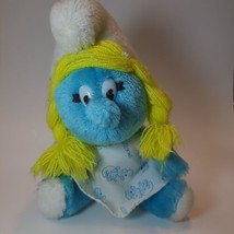 Schleich Peyo 1981 Wallace Berrie &amp; Co Smurfette Plush Toy Vintage Smurf... - £10.57 GBP