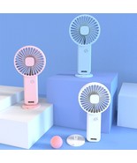 Portable USB Rechargeable Mini Fan Handheld Fans with Base Summer Outdoor - $25.75 CAD