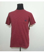 Rugby University Men T-Shirt Size M Burgundy with Front Chest Pocket NWT - £10.94 GBP