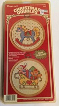 Vogart Cross Stitch Kit Christmas Ornament Doubles Rocking Horse Santa C... - £9.51 GBP