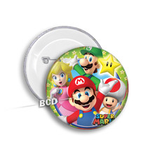 Mario Bros Brothers BUTTON Pin Pinback Buttons Badge Gift  - $2.99