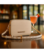 Valentino by Mario Valentino – DORY Shoulder Bag in Ecru with Pattern Strap - $99.99