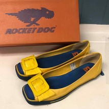 RocketDog Paris Brights flats LMNZNG yellow blue jersey Women’s shoes si... - $33.66