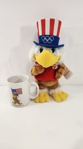 Sam the Olympic Eagle Plush &amp; Mug 1984 Wallace Berrie Los Angeles Vtg So... - $28.84