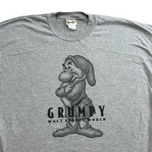 Grumpy Walt Disney World Park 2XL Unisex Long Sleeve Gray TShirt  Snow W... - £14.14 GBP