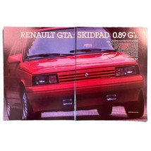 Renault GTA Print Advertisement Vintage 1986 80s 16.5x11” 2 Page Automotive Car - £10.95 GBP