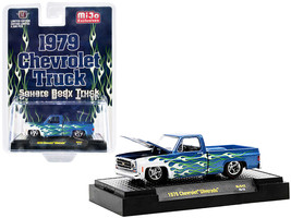 1979 Chevrolet Silverado Pickup Truck Blue with White Flames Limited Edition ... - £18.57 GBP