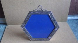 Antique Acar 830 Cast Silver Beveled Glass Hexagonal Frame Danish C1900-1920 - £236.07 GBP