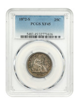 1872-S 25C Pcgs XF45 - £8,256.20 GBP