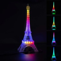 Usb 5V Romance Eiffel Tower Built-In Color Changing Night Light 9.8Inch 48 Led W - £32.86 GBP