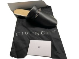 New Women&#39;s Givenchy Elba Napa Black Leather Slide Mule Sandal Shoes US ... - $7,432.63 MXN