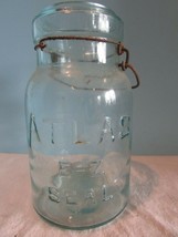 Vintage Atlas E-Z Seal Quart Canning Jar Mason Wire 10 - $19.80