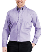 Club Room Men&#39;s Regular-Fit Performance Lavender Button Up Dress Shirt - M - £20.65 GBP