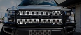 2017-2018 Ford Raptor - Upper Grille Overlays | Premium Stainless Steel - £184.03 GBP