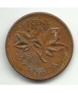 1966 Canada 1 cent Penny Coin Canadian Maple Leaf &amp; Queen Elizabeth II - $1,818.83 MXN