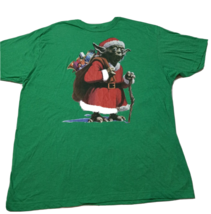 Tultex Star Wars Men&#39;s 2X Yoda Mandalorian Santa Christmas Green T Shirt - £6.02 GBP