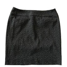 Women&#39;s Halogen Pencil Skirt Black Animal Print Stretch Knee-Length Size 12 - $14.85