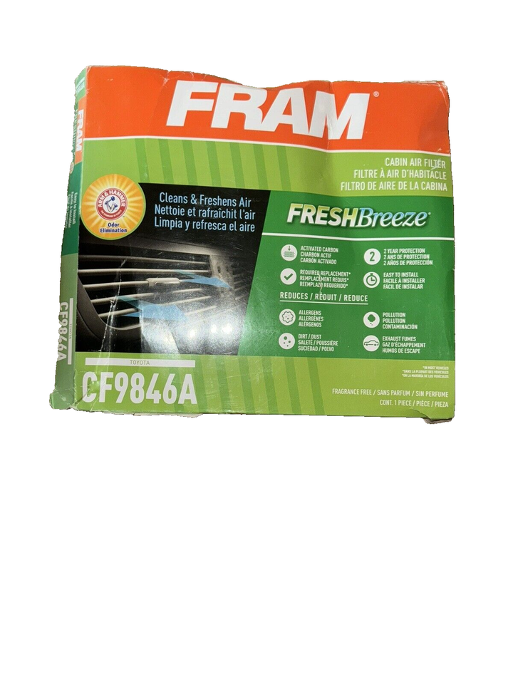 FRAM CF9846A Fresh Breeze Cabin Air Filter with Arm &amp; Hammer Baking Soda - $5.10
