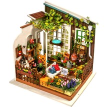 3D Wooden Miniature,Garden Assembly Kit,DIY Dollhouse,Educational Game,Crafting  - £53.43 GBP