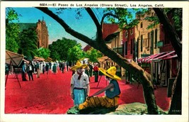 Olivera Street El Paseo De Los Angeles California CA UNP Unused WB Postcard E9 - $3.33