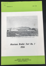 1956 Montana State College Broiler Test #1 Bozeman Circular 211 Leaflet ... - £10.81 GBP