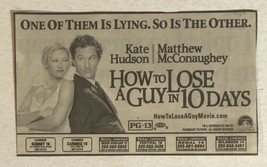 How To Lose A Guy In 10 Days Vintage Tv Guide Print Ad Matthew McConaghey TPA25 - £4.66 GBP